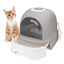 Nobleza - Cajas de Arena para Gatos, Arenero Gatos Cubierto con Cajon, Arenero para Gatos Grande Cerrado, Caja de Arena Cagadero Gato sin Olores con Pala, L52*W42*H38.5CM, Gris, , large indicador imagen numero 1
