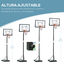 HOMCOM Canasta de Baloncesto negra con Soporte Móvil aro de basket ajustable, , large indicador imagen numero 4