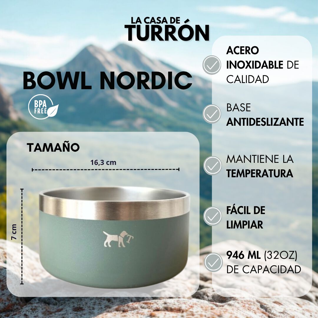 Comedero de acero inoxidable para Perros y Gatos | Acero inoxidable 304, Antideslizante, 946 ml y Varios Colores - La Casa de Turr&oacute;n, , large Imagen numero 2