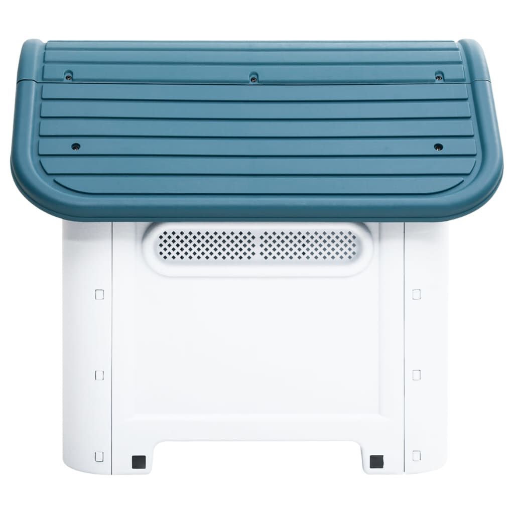 VidaXL Caseta Blanca y Azul para perros medianos thumbnail