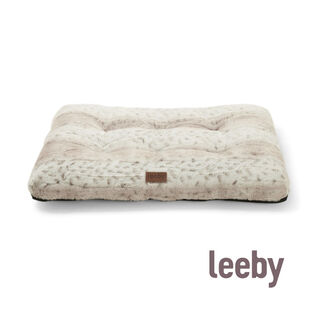 Leeby colchón suave leopardo print para perros