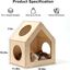 Fukumaru Casa de Pared para Gatos de Madera Natural 40&times;30&times;45,7 cm | T&uacute;nel con 3 Orificios 16 cm | Estilo Natural | Compatible con Wall Jungle, , large indicador imagen numero 2