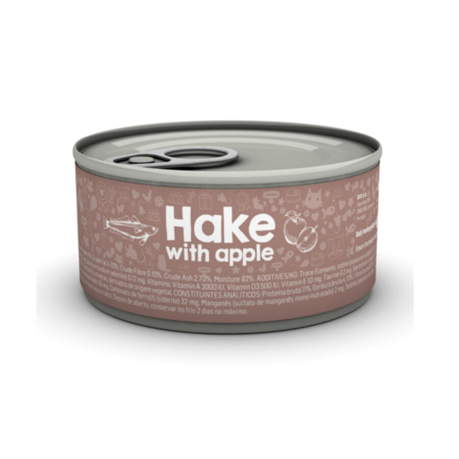 85 g Naturea Merluza con Manzana lata para gatos, , large Imagen numero 1