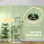 PawHut Árbol para Gatos de Suelo a Techo 225-255 cm Árbol Rascador para Gatos de 7 Niveles Torre para Gatos con Hamacas Plataformas Juguete de Cuerda Bola de Juguete Gris, , large indicador imagen numero 4