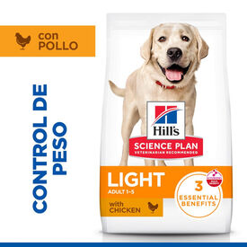 Hill's Science Plan Light pienso pollo para perros adultos de razas grandes