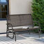 Outsunny Mecedora de Ratán de 2 Plazas Banco Balancín de Jardín con Balanceo Ergonómico y Marco de Metal para Terraza Balcón Exterior Patio Hotel Carga 220 kg 120x70x84 cm Marrón, , large indicador imagen numero 2