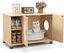 COSTWAY Caja de Arena para Gatos con Puertas Rascadoras de Sisal, Pies de Metal Ajustables, Baño Oculto para Gatos con Almacenamiento, con Gabinete Interior para Gatos, , large indicador imagen numero 1