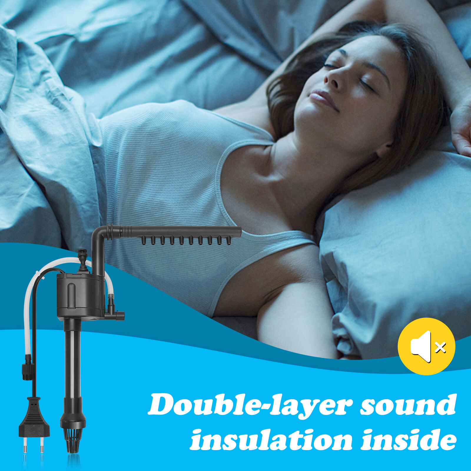 Nobleza - Bomba para Acuario de 14L, Bombas de Agua Sumergible(250 L/H, 2.5 W), Bomba con Oxigenaci&oacute;n, , large Imagen numero 3