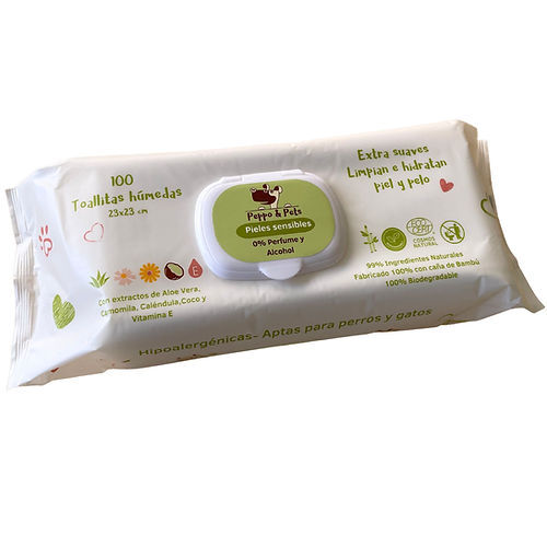 Peppo And PetsToallitas Húmedas Limpiadoras Para Perros Y Gatos