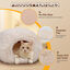 Nobleza - Camas para Gatos,  Carpa para Gatos de con Protección contra el Frío con Cojín Desenfundable y Extraíble, Cama para Gatos Semiabierta para Mascotas pequeñas y Medianas, 47×46×36cm, , large indicador imagen numero 3