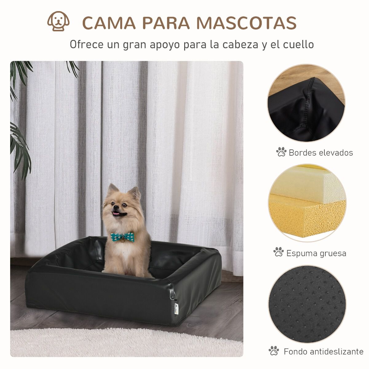 PawHut Cama para Perros Gatos, , large Imagen numero 3