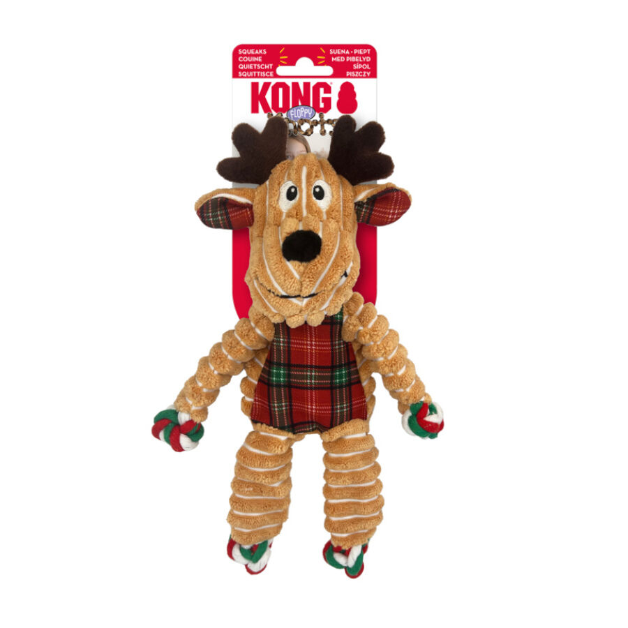 Kong Holiday Floppy Knots Reno de peluche para perros, , large Imagen numero 2