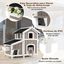 COSTWAY Casa para Gatos de Madera, Caseta para Gatos de 2 Pisos para Exteriores con Puertas de Escape, Techo Asf&aacute;ltico Impermeable, Refugio para Gatitos de Interior y Exterior para Balc&oacute;n y Patio, , large indicador imagen numero 4