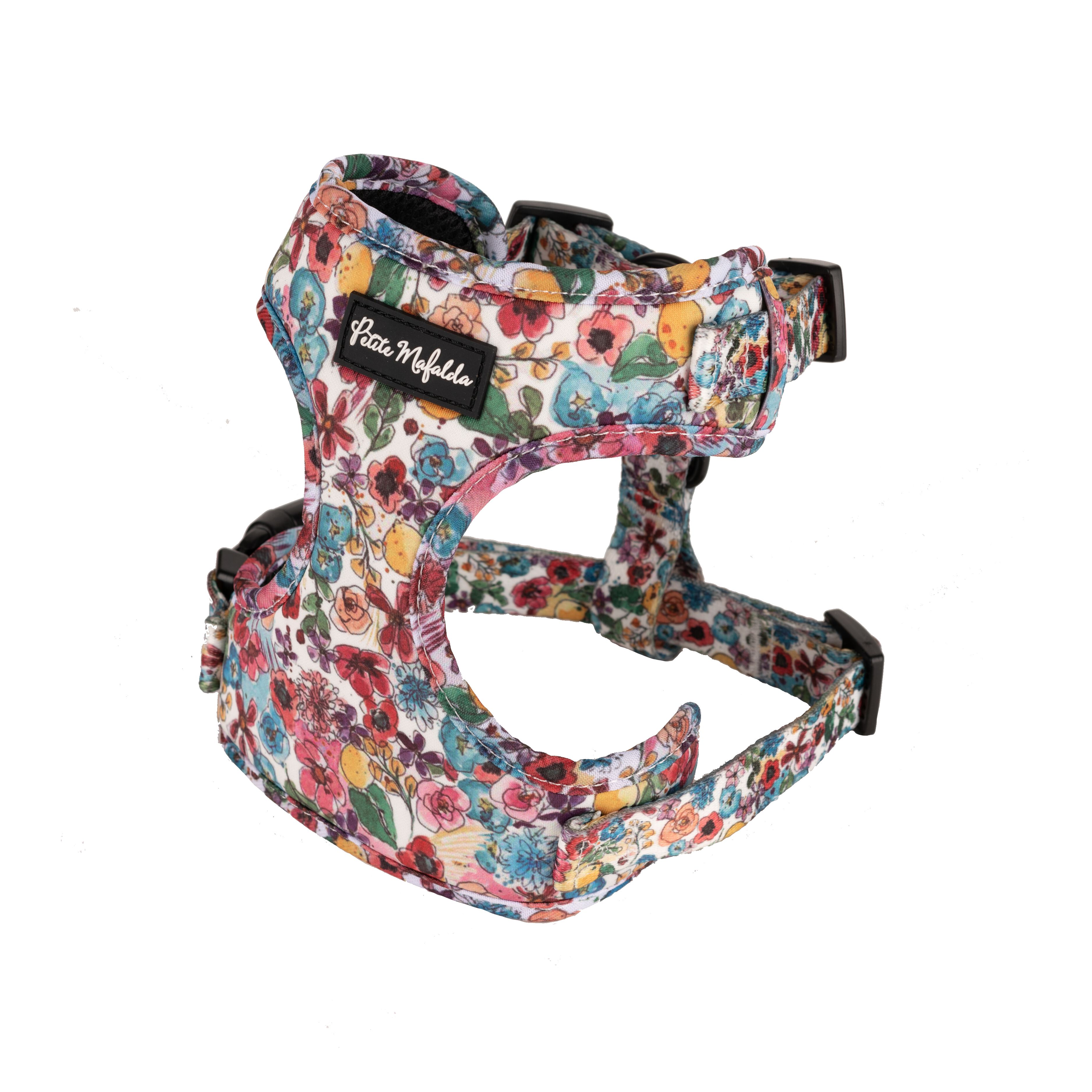 Petite Mafalda Arn&eacute;s Ajustable Estampado Flores azules para perros, , large Imagen numero 1