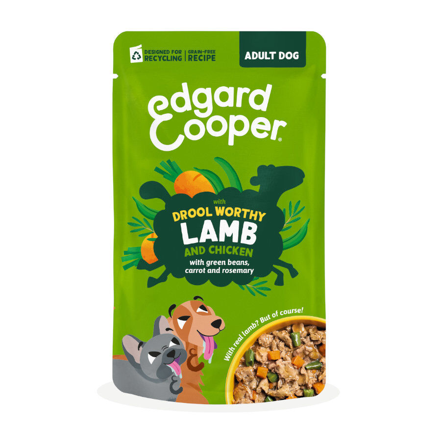 150 g Edgard & Cooper Adult Grain Free Cordero y Pollo sobre para perros, , large Imagen numero 1