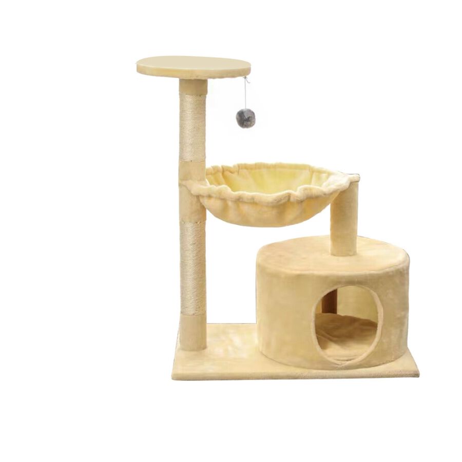 &Aacute;rbol Para Gatos De Madera Sisal Felpa, , large Imagen numero 1