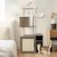 COSTWAY &Aacute;rbol Rascador con Caja de Arena para Gatos, Mueble Arenero Gatos con Poste y Alfombrilla Rascadora de Sisal, Pelota, Ba&ntilde;o Oculto, 2 Comederos, Caja de Arena Oculta Gato (Gris + Blanco), , large indicador imagen numero 2