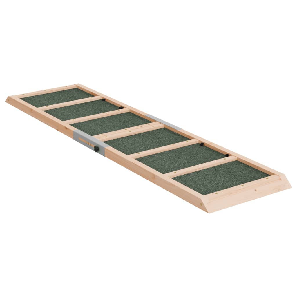 VidaXL Rampa de madera maciza de abeto verde para perros