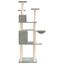 vidaXL Rascador para gatos con postes de sisal gris claro 166 cm, , large indicador imagen numero 3