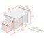Gallinero Dallas para Exterior - Capacidad 3-5 gallinas - ECOFLEX Material sostenible y Duradero. Fácil Montaje., , large indicador imagen numero 5