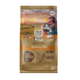 True Origins Pure Senior Pollo pienso para gatos