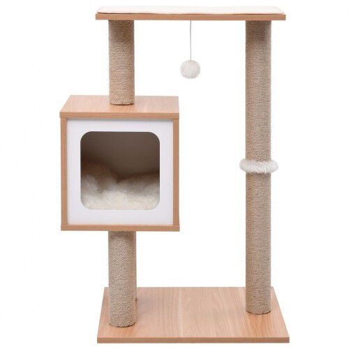 VidaXL Rascador para gatos color Blanco, , large Imagen numero 3