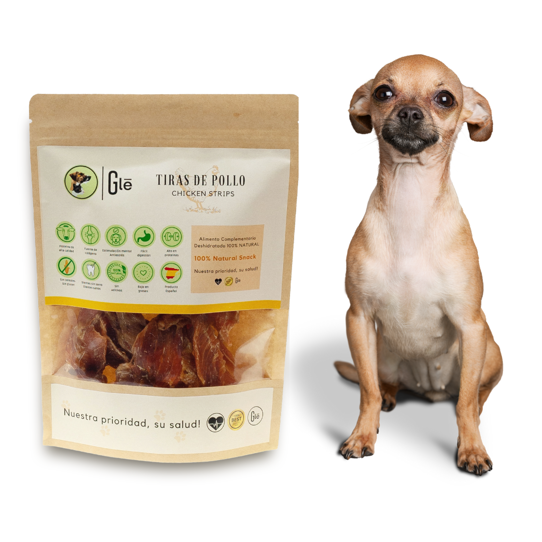 GLE PETS PECHUGA DE POLLO DESHIDRATADA, PREMIOS PARA PERROS NATURALES 100%, , large Imagen numero 4
