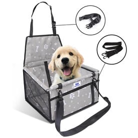 TheKingPet Asiento de seguridad para coches negro para perros