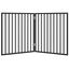vidaXL Puerta para perros plegable 2 paneles madera álamo negra 160 cm, , large indicador imagen numero 9