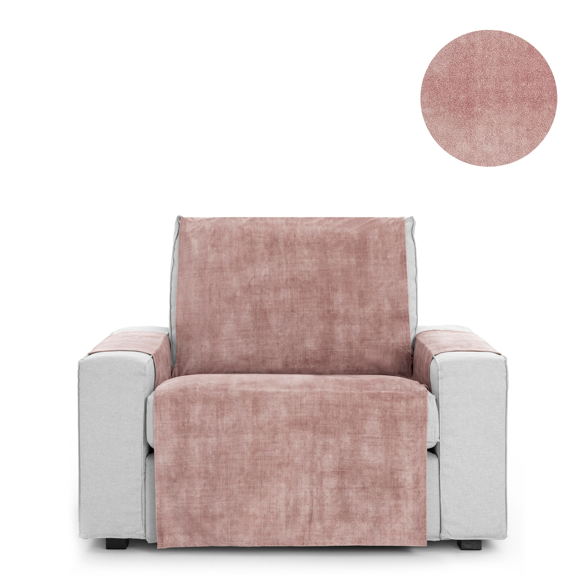 Cubre Sof&aacute; Protector Antimanchas acabado aterciopelado Rosa 4 Plazas 190 cm (210-250 cm), , large Imagen numero 8