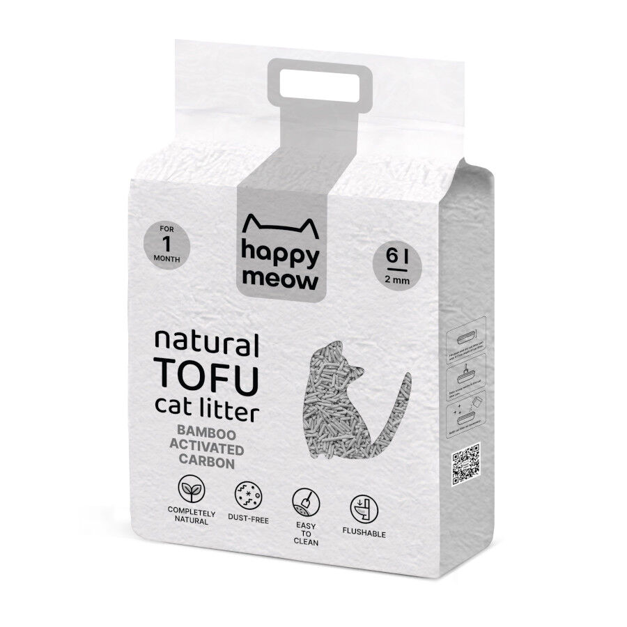 6 L Happy Meow Natural Tofu Aglomerante Bambu para gatos, , large Imagen numero 3