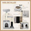 PawHut Árbol Rascador para Gatos Medianos Altura 85 cm Árbol para Gatos con Nido Plataforma Bola Colgante Juguete Rascador y Postes de Sisal 48x48x85 cm Gris, , large indicador imagen numero 5