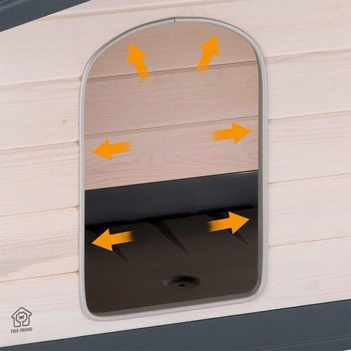 Caseta de madera Lodge 90 Ferplast para perros color Marrón thumbnail