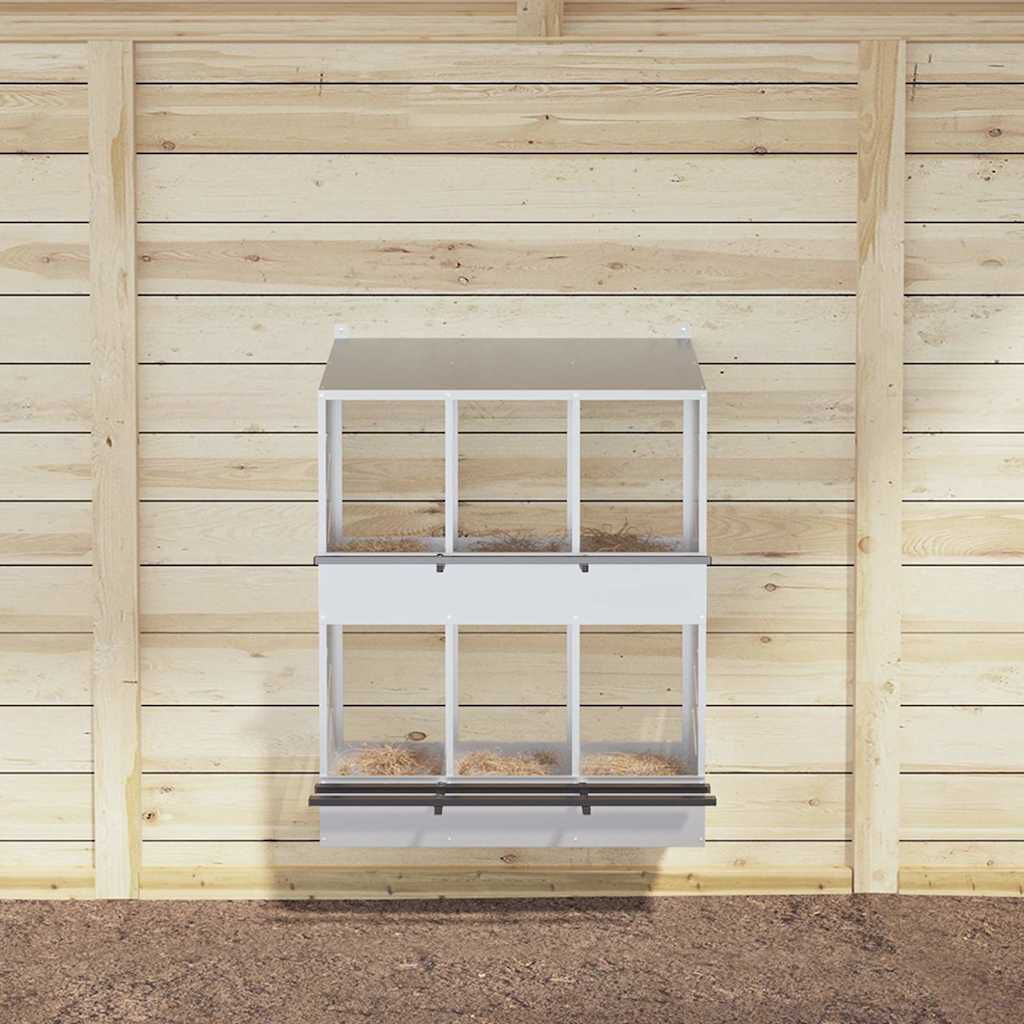 VidaXL Nido Plateado para gallinas thumbnail