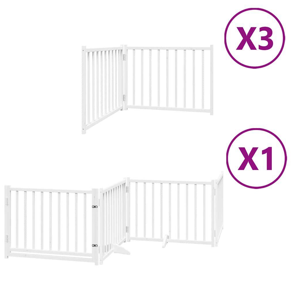 vidaXL Puerta para Perros Plegable Paneles Puerta de Seguridad Madera de &Aacute;lamo, , large Imagen numero 6