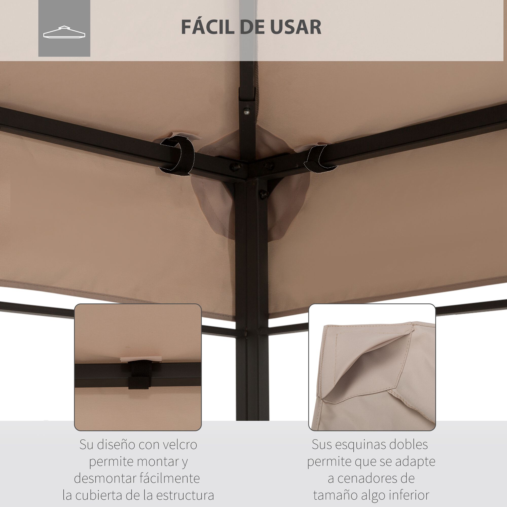 Outsunny Techo De Repuesto Crema thumbnail