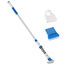 Outsunny Limpiafondos para Piscina Manual Aspirador de Piscina El&eacute;ctrico Autonom&iacute;a 45 Minutos con Poste Telesc&oacute;pico 150-210 cm Cepillo y 2 Ruedas para Estanques 210x17x7 cm Plata, , large indicador imagen numero 1