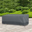 Outsunny Funda Protectora para Muebles de Jardín Tela Oxford 600D Impermeable Cubierta de Muebles de Mesas Sillas Sofás Exterior con Cordón y Hebilla 190,5x72x76 cm Gris, , large indicador imagen numero 2
