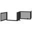 vidaXL Puerta para perros plegable  paneles madera álamo negra, , large indicador imagen numero 4