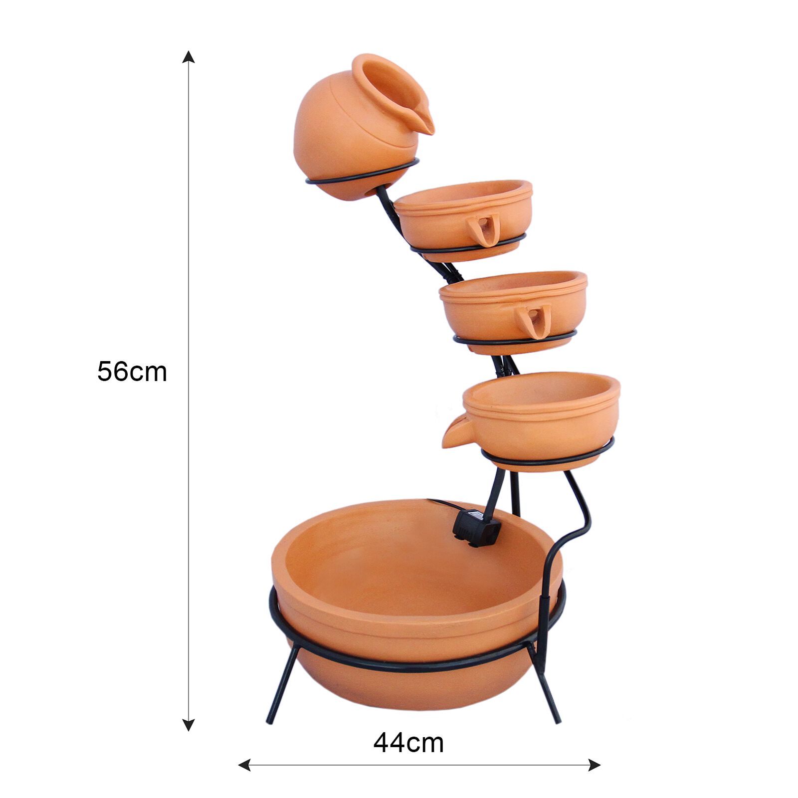 Fuente de Agua Bebedero para Gatos con Energ&iacute;a Solar - Terracota, , large Imagen numero 4