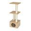 Leeby Colette DoubPost torre rascador con cama nido beige para gatos, , large indicador imagen numero 1