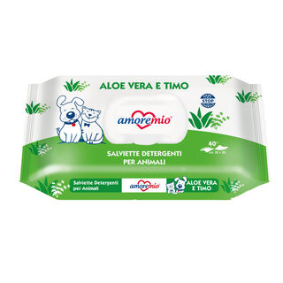 Amoremio Toallitas Aloe Vera para perros