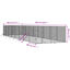 vidaXL Perrera de exterior acero galvanizado plateado 4x4x2 m, , large indicador imagen numero 46