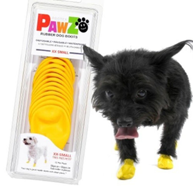 Botas de caucho natural Pawz para perro color Amarillo, , large image number null