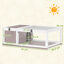 PawHut Casa para Tortugas de Madera, Terrario para Reptiles con Techo de Malla, Paneles Laterales Transparentes Extraíbles y Pestillo de Seguridad, Caseta para Tortugas, 91x60,5x32 cm, Marrón Grisáceo, , large indicador imagen numero 3