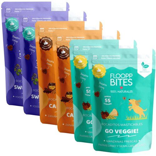 FlooppBITES soft snacks naturales pack 3 sabores para perros, , large Imagen numero 1