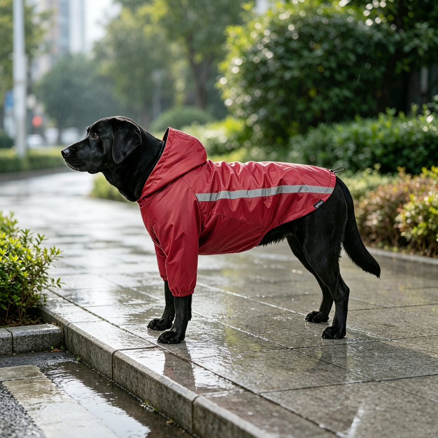 Gotoo Abrigo Impermeable Reflectante Rojo para perros, , large Imagen numero 1