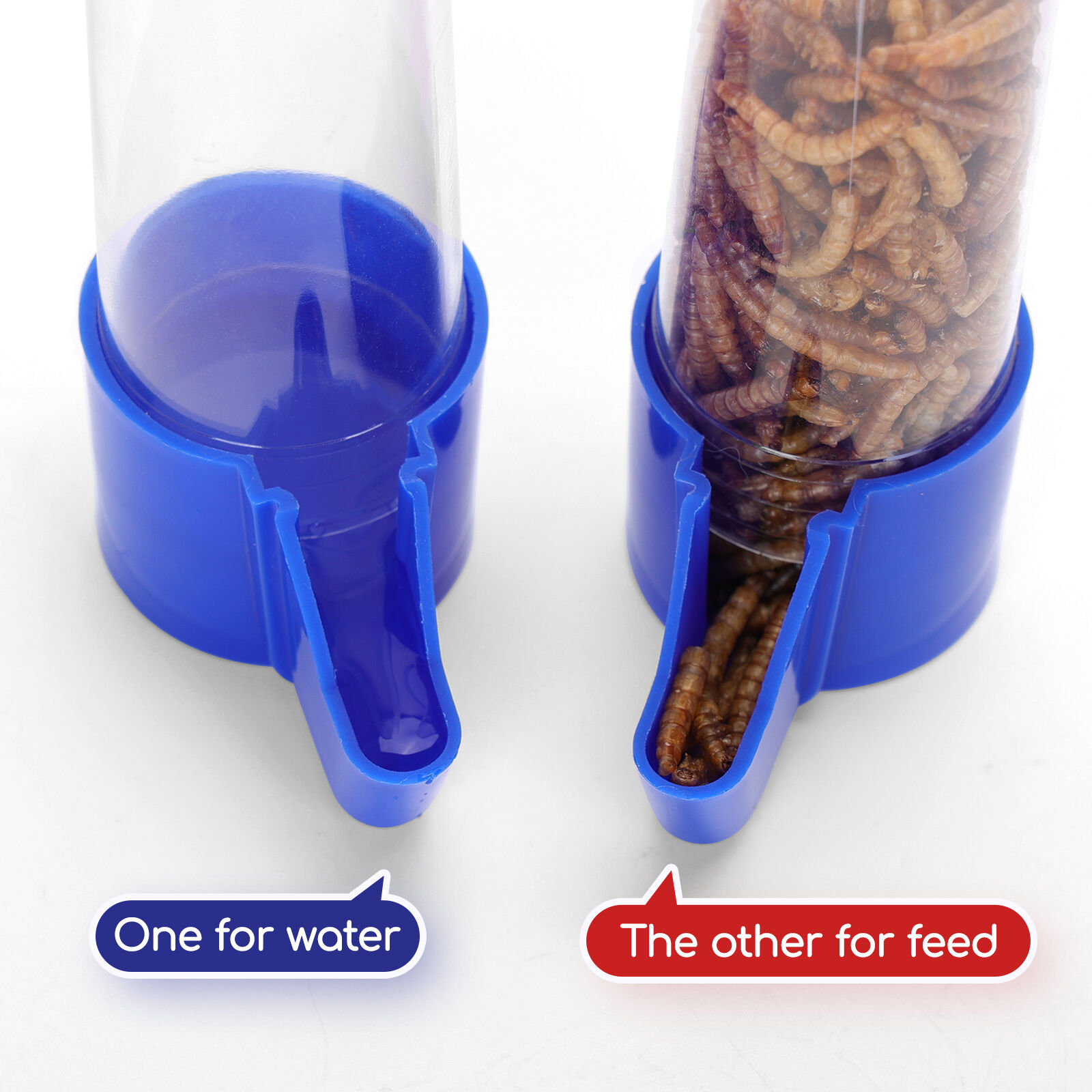 Nobleza - 2 x Bebedero de Pl&aacute;stico en Voladeras para P&aacute;jaros, Bebedero Autom&aacute;tico y Comedero 90ml - Adecuado para Aves de Compa&ntilde;&iacute;a Peque&ntilde;as y Medianas como Canarios y Periquitos, , large Imagen numero 3