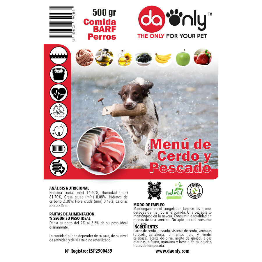 Men&uacute; Cerdo y Pescado sin huesos para perros y gatos Pack 10 unidades, , large Imagen numero 4