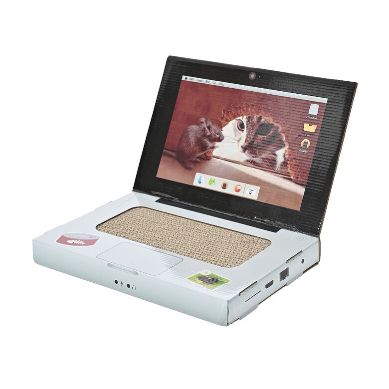 Leeby Lola rascador de cartón en forma de ordenador para gatos thumbnail